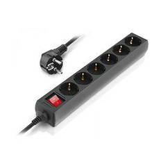 Фільтр живлення REAL-EL RS-6 Protect M 1.8 м Black (EL122300032)