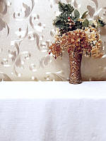 172 см-138 см винтажная льняная белая скатерть, советское качество