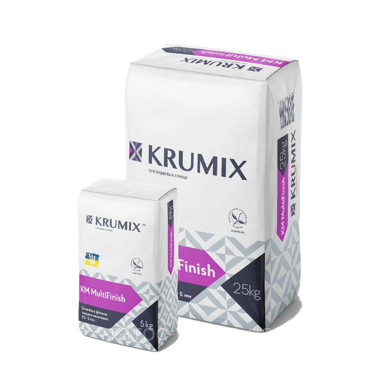 Шпаклівка гіпсова MultiFinish 25 кг, TM "KRUMIX