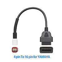 ПЕРЕХОДНИК YAMAHA 4 pin адаптор 16Pin OBD2 OBDII кабель диагностический