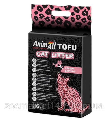 AnimAll Tofu Sakura (Енімал Тофу Сакура), наповнювач соєвий, з ароматом сакури, 6 л