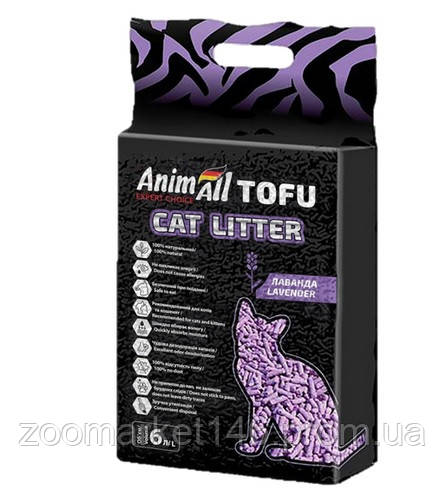 AnimAll Tofu Lavender (Енімал Тофу Лавендер), наповнювач соєвий, з ароматом лаванди, 6 л