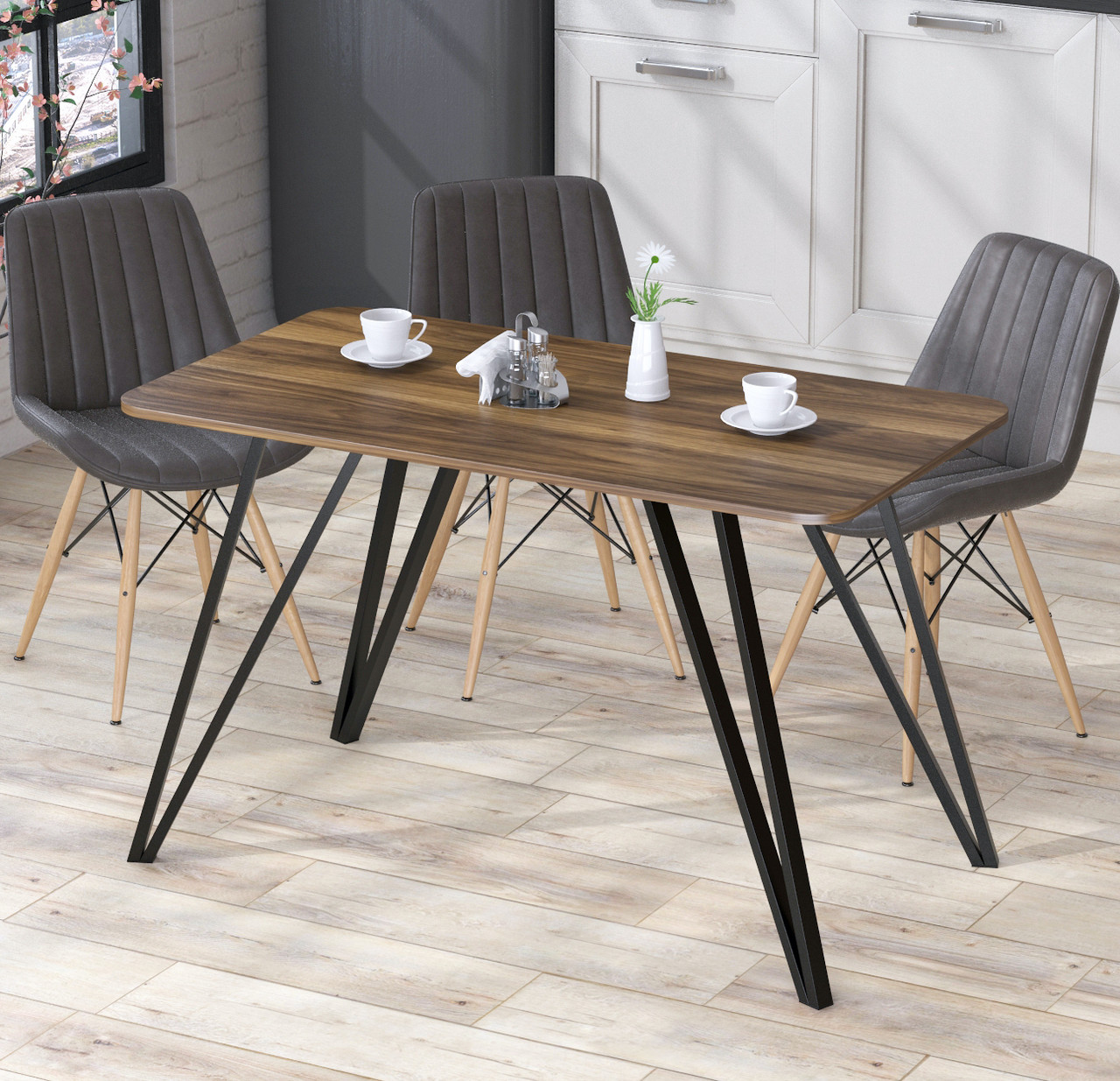 Стіл обідній Ліма (круглені кути) 120-65 TM Loft design