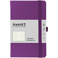Блокнот Axent Partner (середній, у клітинку, пурпуровий)