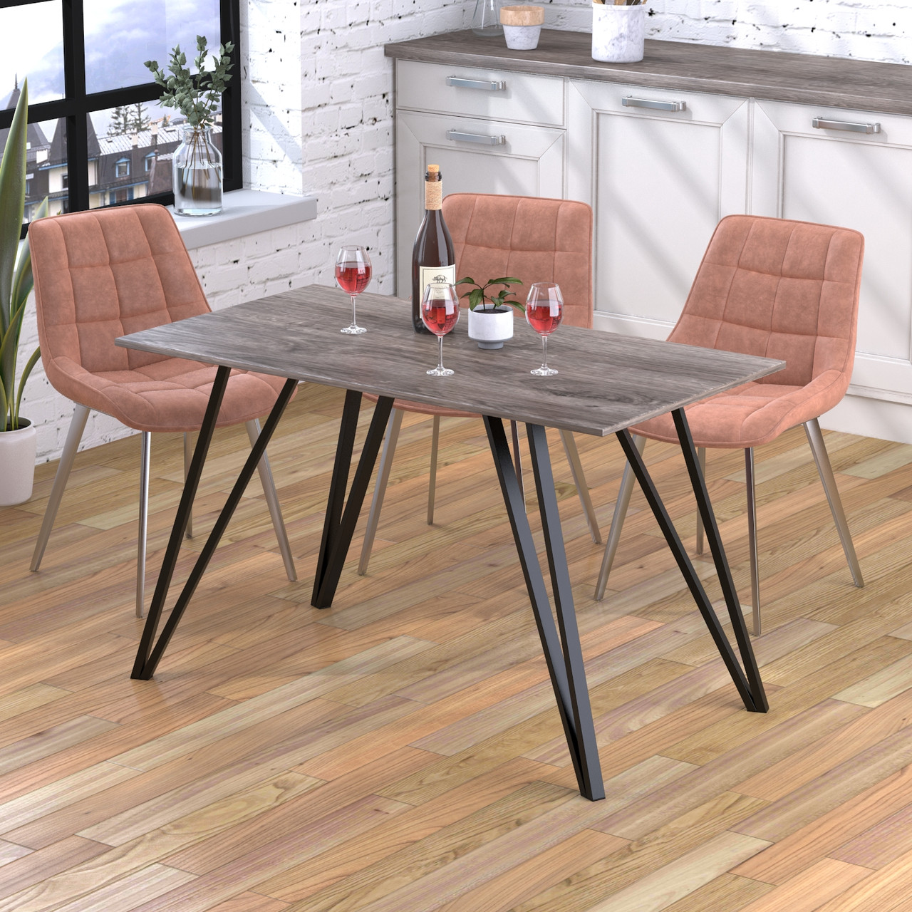 Стіл обідній Ліма (прямі кути) 120-65 TM Loft design