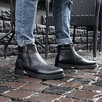 Классические туфли мужские зимние на меху черные Ed-Ge. Зимние ботинки мужские черные. Мужская обувь зимнняя
