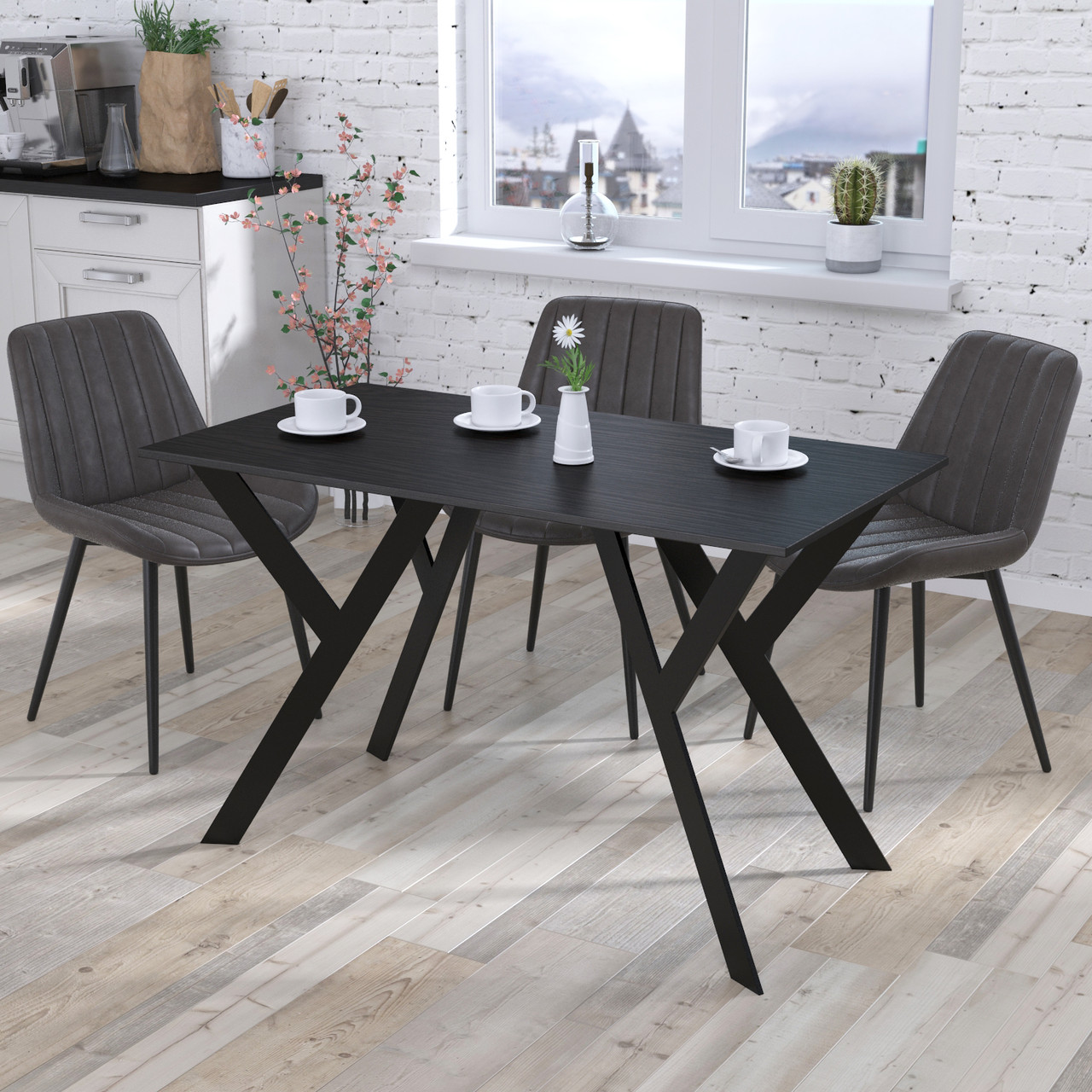 Стіл обідній Ішла (прямі кути) 120-65 TM Loft design