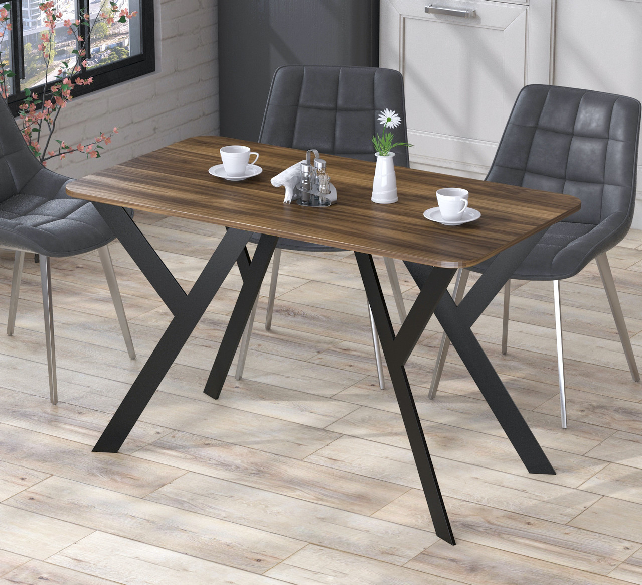 Стіл обідній Ішла (округлені кути) 120-65 TM Loft design