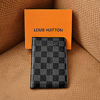 Обложка для паспорта Louis Vuitton Damier Graphite канва LV на паспорт загранпаспорт обложка для документов