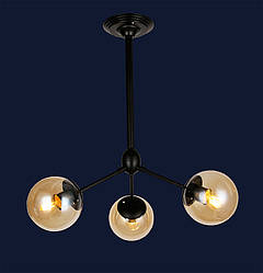 Люстра в стилі модерн на 3 ламп колір Чорний Levistella 756PL385-3 BK+BR
