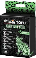 AnimАll соевый наполнитель зеленый чай для кошек и котов 10л