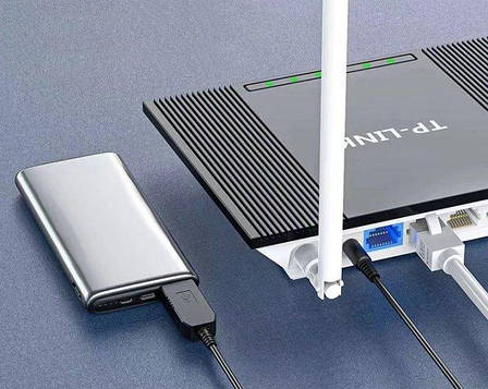 Кабель USB для роутера із перетворювачем DC 2.1x5.5mm USB 5V-5V, фото 2