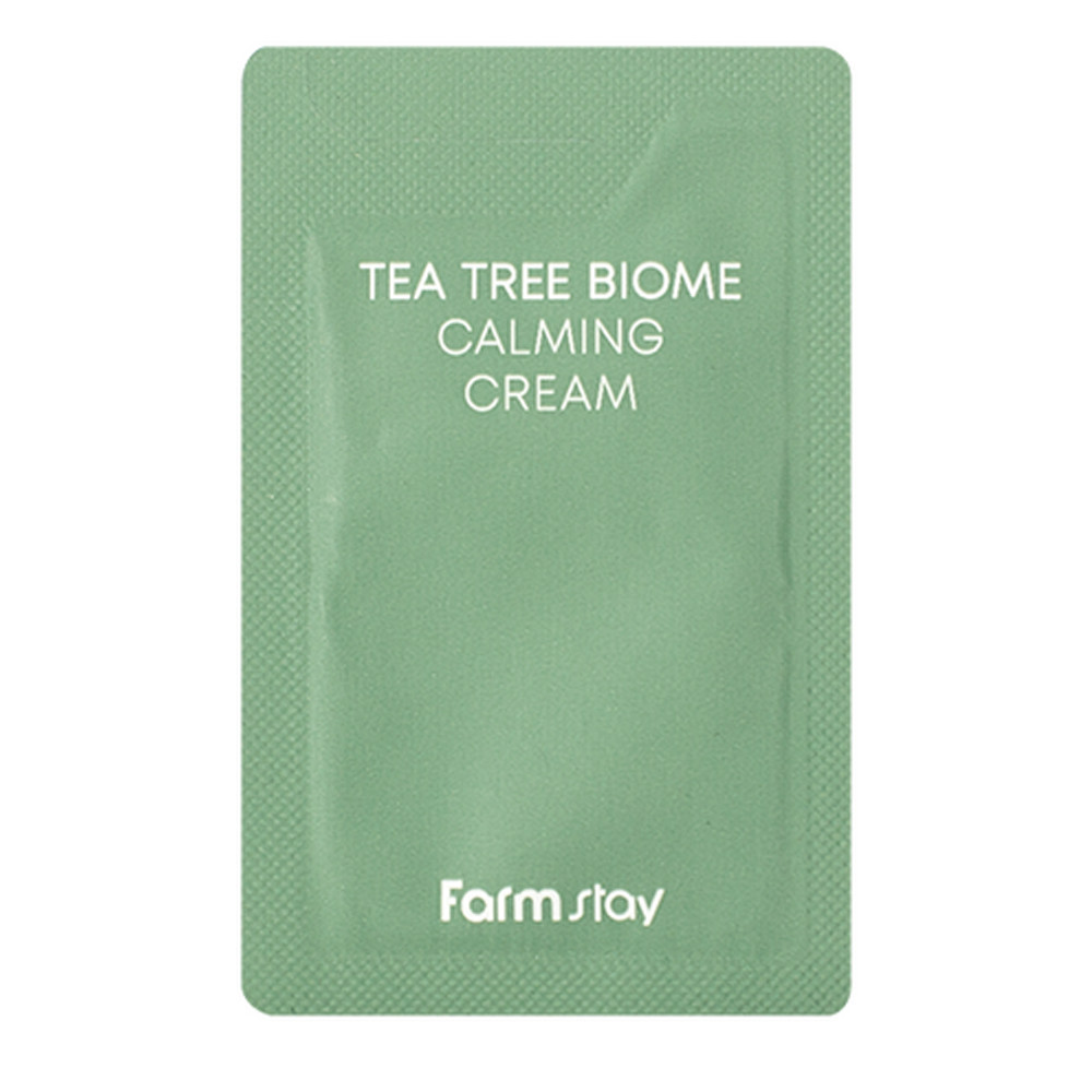 Заспокійливий крем для обличчя (пробник) FarmStay Tea Tree Biome Calming Cream 1 мл, фото 1