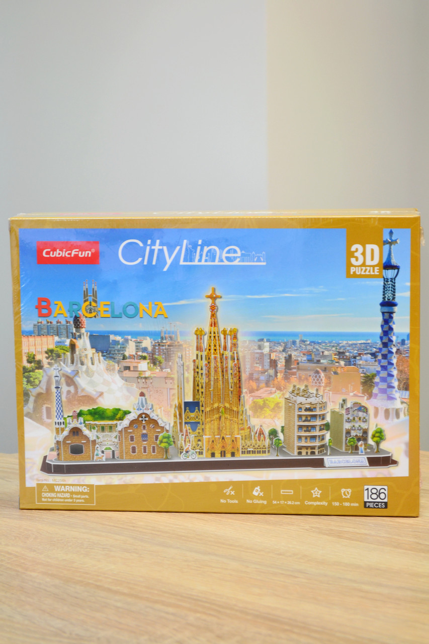 Пазл-конструктор 3D CubicFun City Line Барселона
