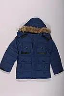 Подовжена зимова куртка з натуральним хутром 134-158 зріст
