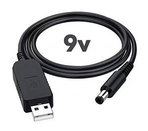 Кабель USB для роутера із перетворювачем DC 2.1x5.5mm USB 5V-9V, фото 3