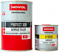 Грунт акриловий Novol PROTECT 300 MS 4+1 жовтий 1л + затверджувач Н5520 0.25л