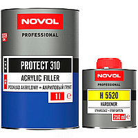 Грунт акриловий Novol PROTECT 310 4+1 (HS) чорний 1л + затверджувач Н5520 0.25л