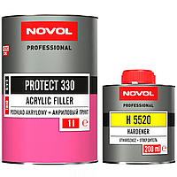 Грунт акриловий Novol PROTECT 330 5+1 білий 1л + затверджувач Н5520 0.2л