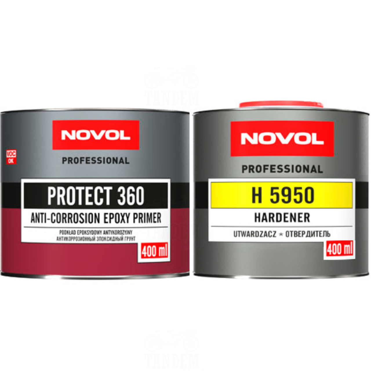 Грунт епоксидний Novol PROTECT 360 1+1 0.4л + затверджувач H5950 0.4л