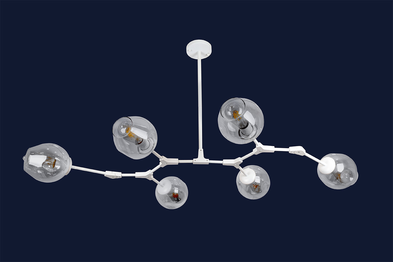 Люстра в сучасному стилі в спальню 752L7731-6 WH+CL