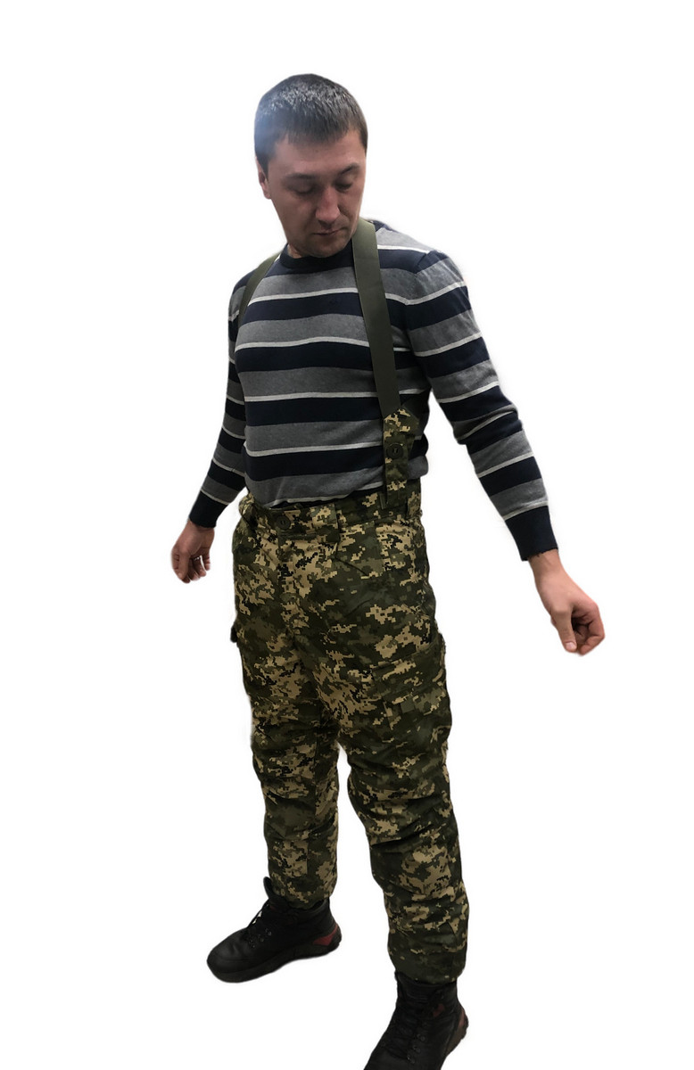 Штани зимові польові утеплені ММ14 - Тактичні штани ЗСУ - Штани військові армійські - Піксель