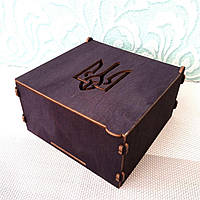 Подарочная коробка 13*13 см | Подарок мужчине | Коробка с надписью | Деревянная коробка Подарункова коробка