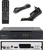 Цифровой наземный ресивер Strom 504M / Full HD 1080p / DVB-T2 / Совместимость с кабелем HDMI HEVC265 (HDMI, SC