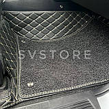Преміум клас, чорні з бежевим рядком 3D килимки Lexus GX460/Toyota Prado 150 TLC150/GX460 (5 місць), фото 8