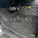 Преміум клас, чорні з бежевим рядком 3D килимки Lexus GX460/Toyota Prado 150 TLC150/GX460 (5 місць), фото 3