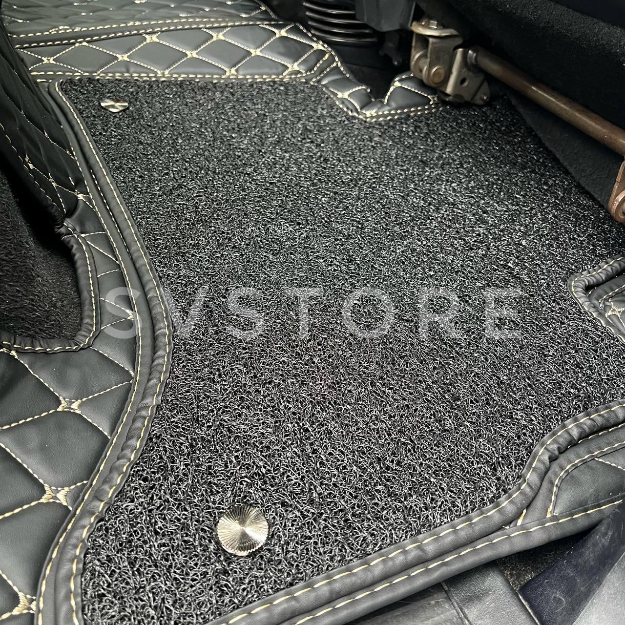 Преміум клас, чорні з бежевим рядком 3D килимки Lexus GX460/Toyota Prado 150 TLC150/GX460 (5 місць)