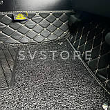 Преміум клас, чорні з бежевим рядком 3D килимки Lexus GX460/Toyota Prado 150 TLC150/GX460 (5 місць), фото 6