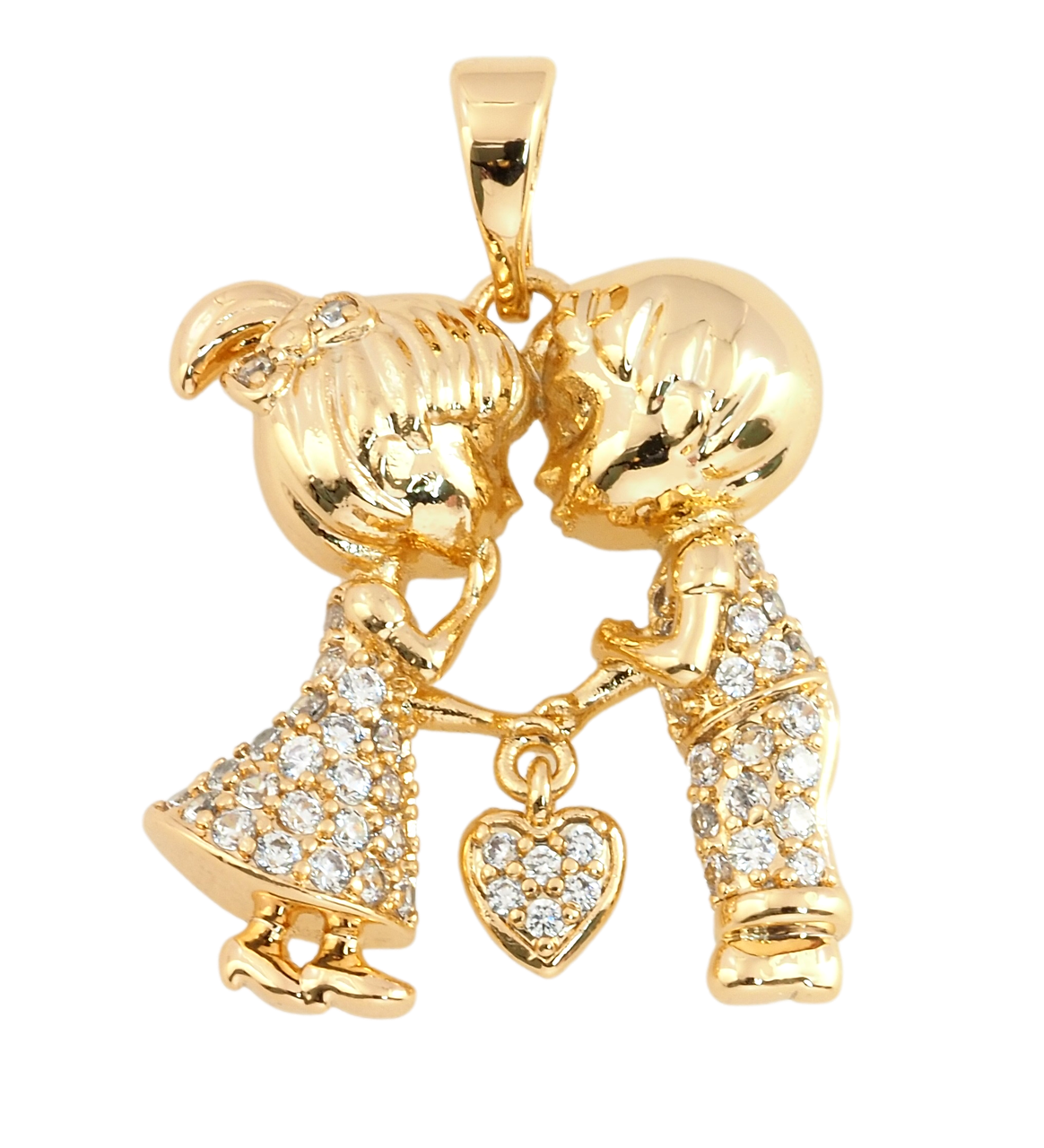 Кулон Xuping Позолота 18K "Поцілунок" для ланцюжка до 5мм