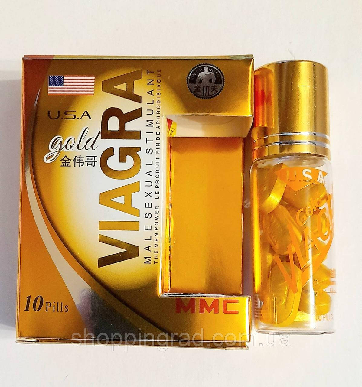Gold VI-GRA ефективні таблетки для чоловічої потенції та ерекції Голд ВІ-ГРА (10 шт.). Оригінал!