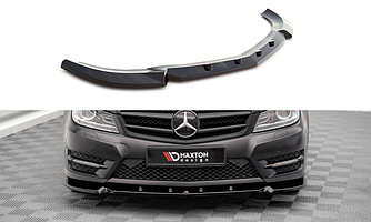 Сплітер Mercedes C204 Coupe AMG-Line (11-15) тюнінг обвіс губа спідниця елерон (V1)