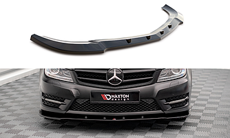 Сплітер Mercedes C204 Coupe AMG-Line (11-15) тюнінг обвіс губа спідниця елерон (V2)