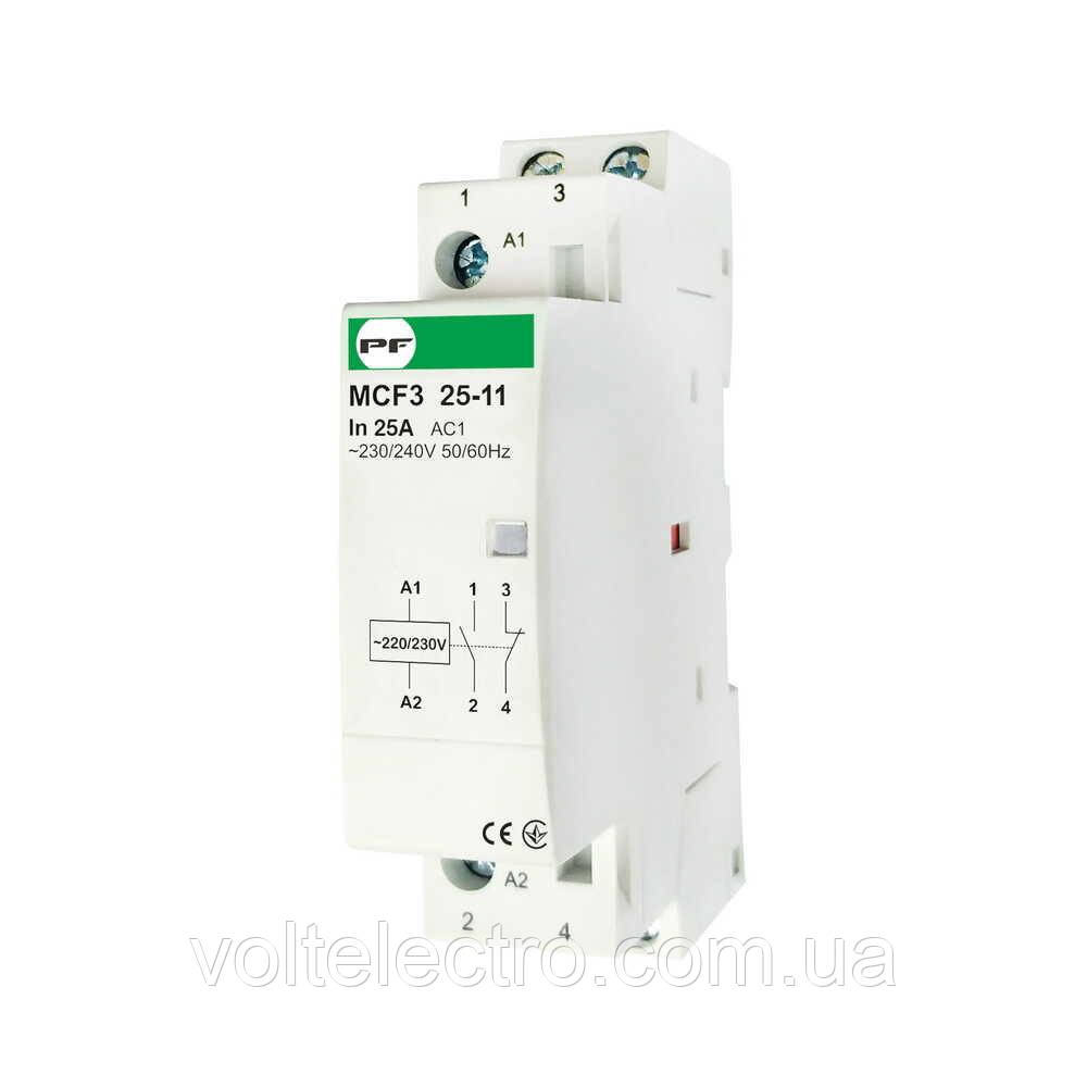 Модульний магнітний пускач MCF3 25-11 2P 230V 1NO+1NC