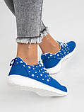 Кросівки жіночі весняні літні блакитні текстильні, фото 10