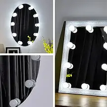 Підсвітка для дзеркала для макіяжу Make Up Mirror Light RGB, LED-лампочки 10 шт. для гримерного дзеркала, фото 4