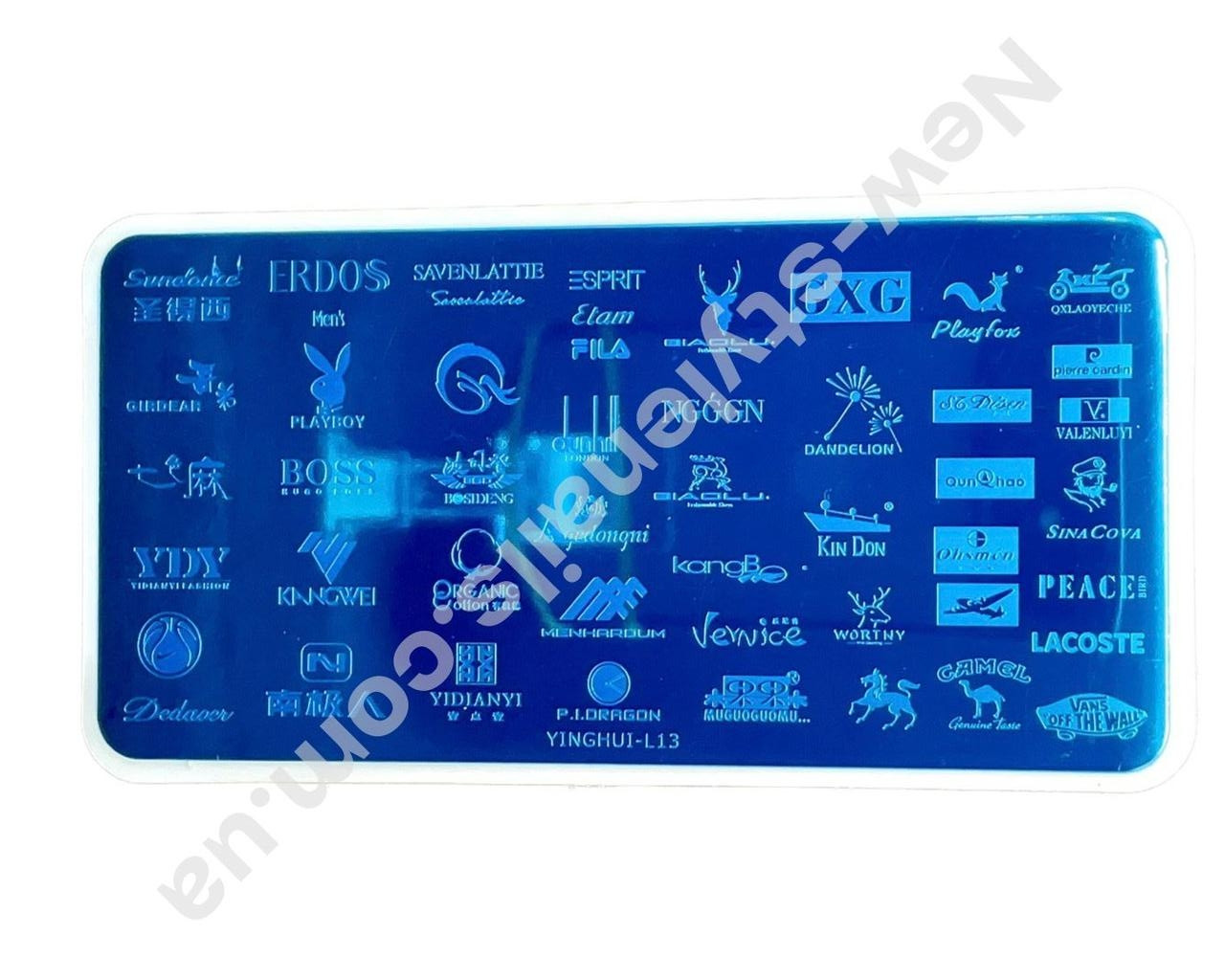 Пластина для стемпінгу BELEON, Бренди 11.5*5.5 см, фото 1