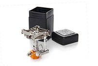 Портативний газовий пальник для кемпінгу з п'єзопідпалювачем 70*58*81мм СИЛА