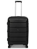Валіза Airtex середня M поліпропілен чорна 67х47х26(+5)см/87л/4.1кг, фото 2