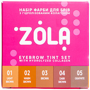 Набір фарб для брів ZOLA з окисниками у саше