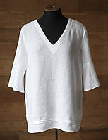 Белая льняная летняя женская блузка Marc O`Polo, размер XS, S