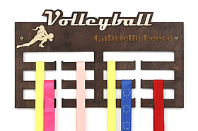 Іменна медальниця з дерева 40x24см