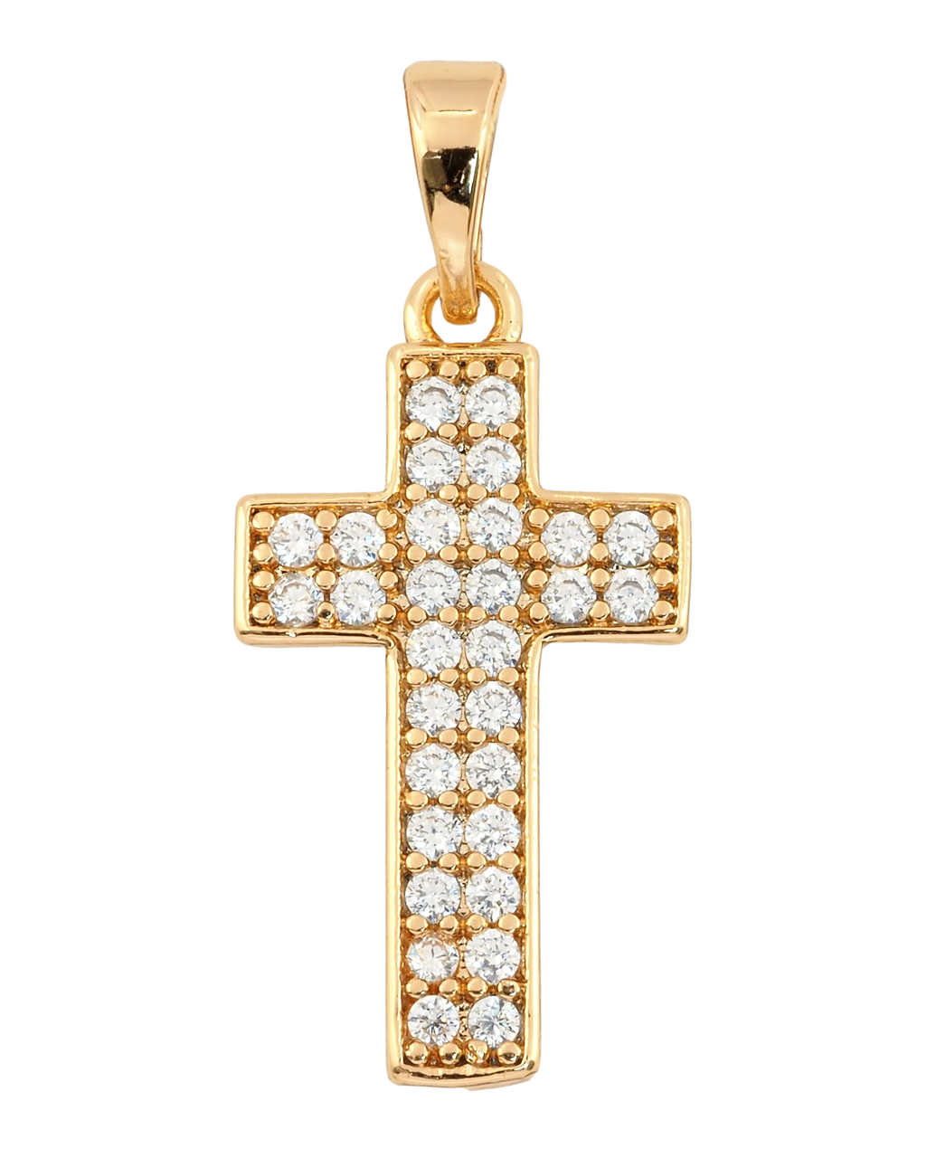 Кулон Xuping Позолота 18K "Хрест із цирконієм" для ланцюжка до 5мм