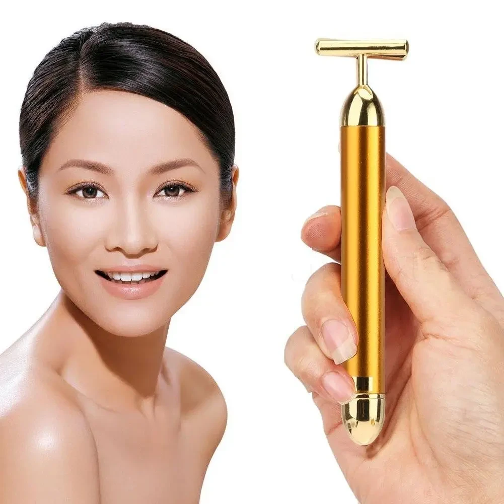 Ліфтинг-масажер Energy Beauty Bar, вібромасажер для обличчя Revoskin Gold