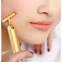 Ліфтинг-масажер Energy Beauty Bar, вібромасажер для обличчя Revoskin Gold, фото 3