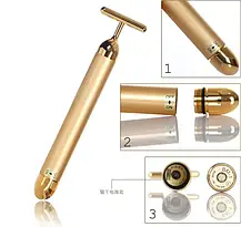 Ліфтинг-масажер Energy Beauty Bar, вібромасажер для обличчя Revoskin Gold, фото 4