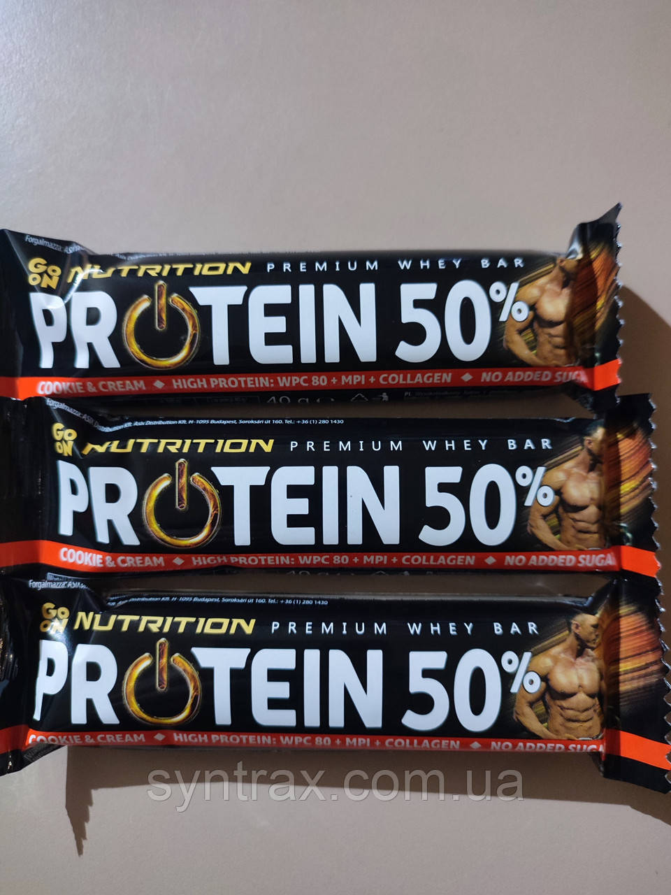 Go On Nutrition Protein Bar 50% блок 24шт 40g протеїнові баточики